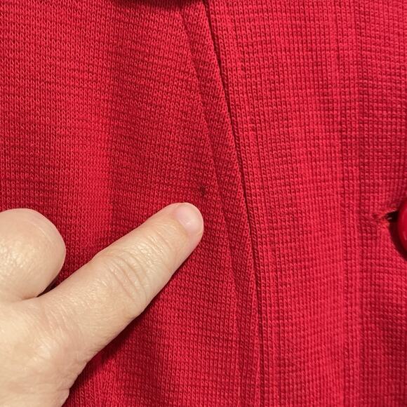 Y2K Twee Forever 21 Retro Peplum Pea Coat Jacket Size Small Cherry Red Lined - Picture 8 of 11